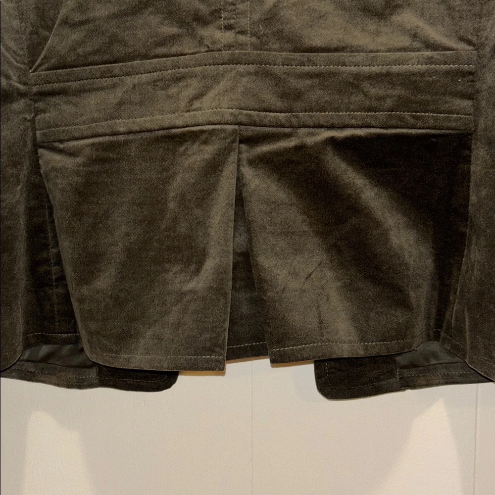 Talbots Velvet Military Jacket Sz 16 Dark Green/Olive Color NWOT - Picture 4 of 9